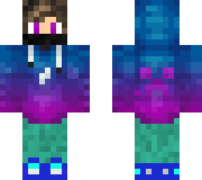 3d blue and purple cool boy