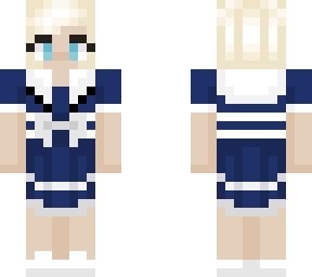 3d young blue girl