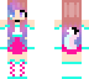 double coloured neko wolf girl