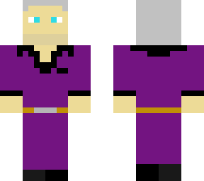 old man in purple suit