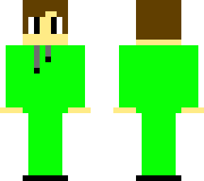orcare with green jumpsuit that has white side stripes