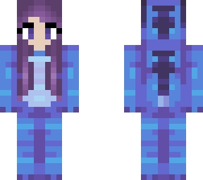stitch onsie - purple and blue - purple hair