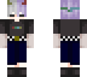 (edited) purple and gray hair boy
