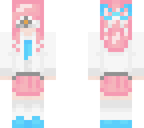 trans girl in school uniform. (flowers on face)