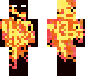 black fiery man