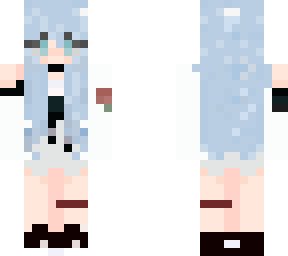 blue hair cute girl