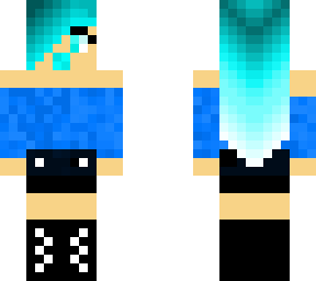 blue haired girl