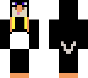 cool girl in penguin costume