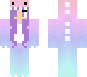 cute purple haired girl with onesie