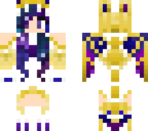 galaxy dragon girl (golden outline)