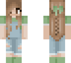 girl with green shirt and overalls edit