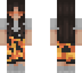 orange camo girl