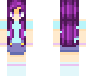 purple overalls