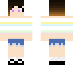 pastel short-brown haired girl.