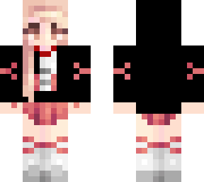 pink and black hoodie girl