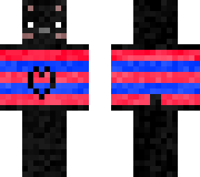 black bear in sweater with heart