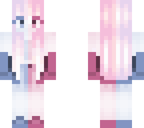 half pink half bue