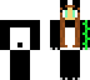 panda girl with bamboo