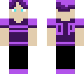 violet haired boy
