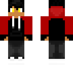 basic black and red hoodie