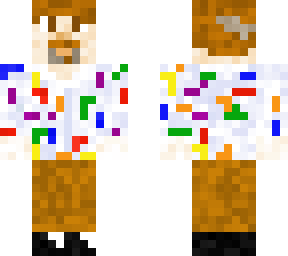 bob ross covered in paint