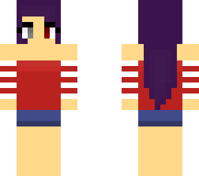 demon wolf with purple hair summer outfit