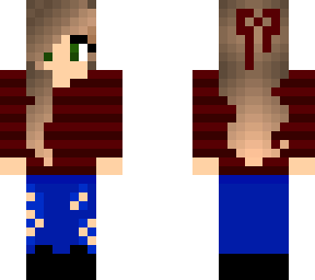 girl with bow and red striped shirt