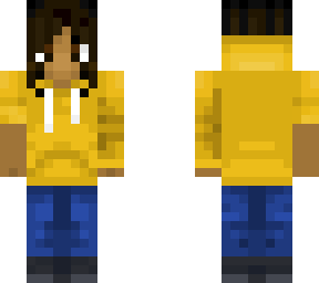 yellow hoodie girl