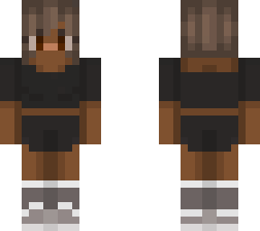 (black) black cropped shirt w- matching shorts