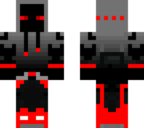 a red and grey coated enderman