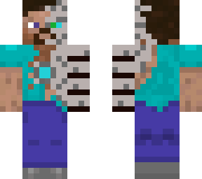blue cyborg steve