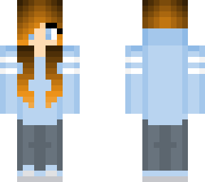 blue hoodie girl with wolf ears
