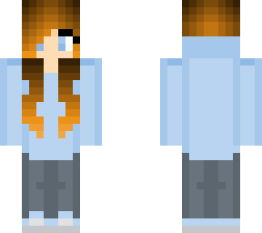 cute blue hoodie girl