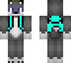 dog/wolf with backpack