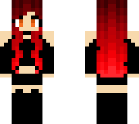 girl red hair dark clothes