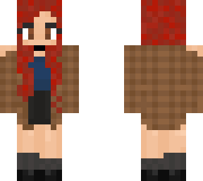 girl red hair with flannel