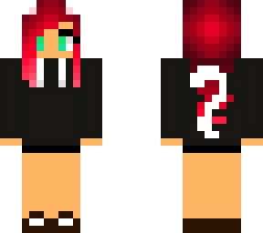 meif'wa with pinkish reddish hair hoodie