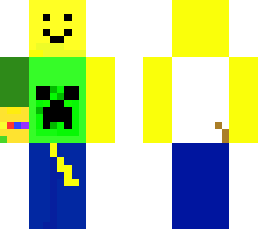 minecraft noob with creeper on shirt 2
