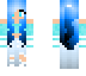 blue head girl