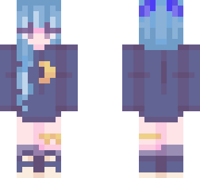 cute blue haired girl