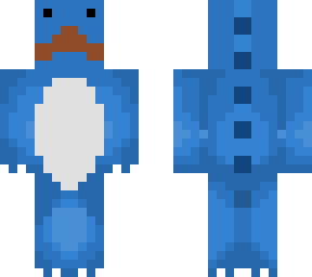 mustach dino blue