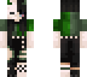 olive green devil girl