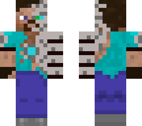 blue cyborg steve