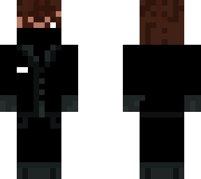 clout black suit skin brown hair with air face mask
