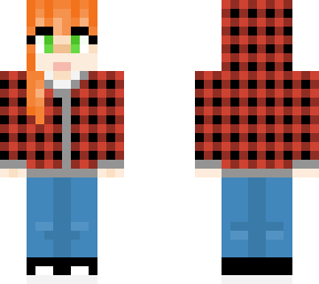 flannel hoodie girl