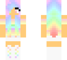 Pastel Rainbow Girl | Minecraft Skin