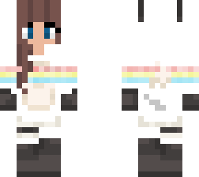 the cuddle club! (white) (rainbow stripe) (brown hair) (tan skin) (blue eyes)