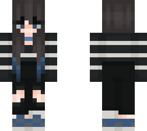 aesthetic edgy blue girl