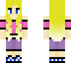 cute blonde haired girl with a bi flag colored outfit - fixed hair