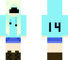 mint hair girl with skeppy sweater remake